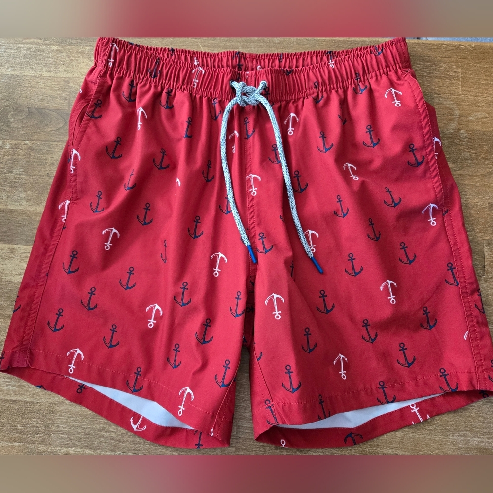 Rainforest Red Ship Ahoy Swim Trunks - S